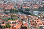 Point de vue sur Stare Mesto depuis Saint Guy, Prague, République Tchèque.
