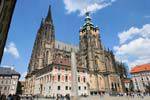 Cathédrale Saint Guy, vue depuis la troisième cour du château (Prazsky Hrad), Prague, République Tchèque.