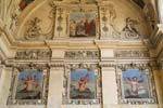 Peintures sur un mur de la Sala Terrena, Palais Wallenstein, Prague, République Tchèque.