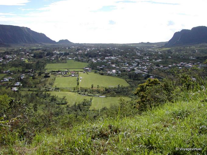 Panorama sur le village, Plaine-des-Palmistes - La Réunion