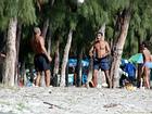 Joueurs de plage, Saint-leu, La Réunion.