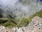 Ilet Roche Plate, habitat dispersé dans le cirque de Mafate, La Réunion.