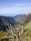Une faille dans le massif de la Fournaise, La Réunion.