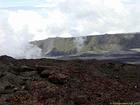 Rougeurs des cendres de Bellecombe, piton de la Fournaise, La Réunion.