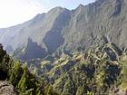 Brume sur les falaises, Cilaos, La Réunion.
