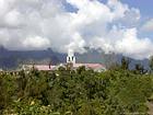 Clocher et nuages, Cilaos, La Réunion.