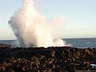 Le Souffleur situé à la Pointe au Sel, vers Saint-Leu, La Réunion.