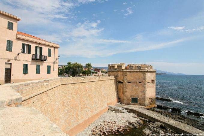 Alghero, bastioni Cristoforo Colombo, Torre San Giacomo - Sardaigne