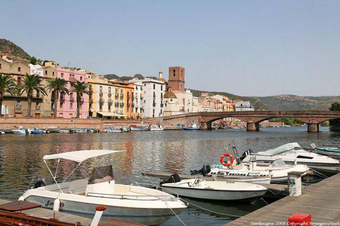Bosa, le Pont Vieux vu depuis Lungo Temo Emilio Sherer - Sardaigne