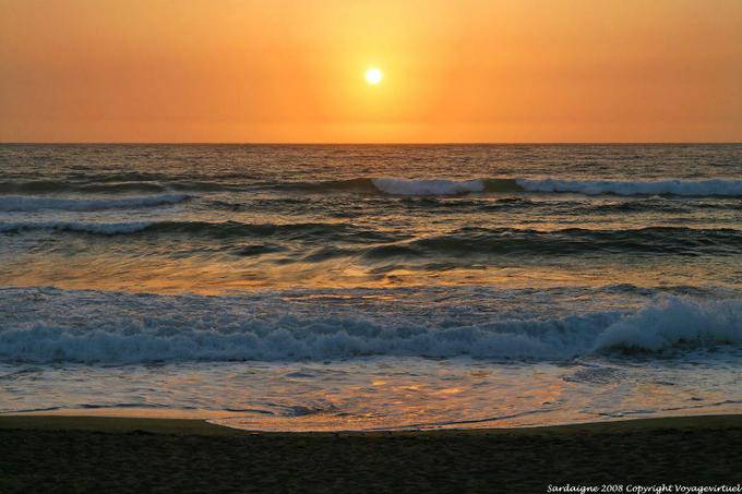 Bosa Marina, coucher de soleil - Sardaigne