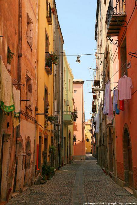 Bosa, via Santa Croce - Sardaigne