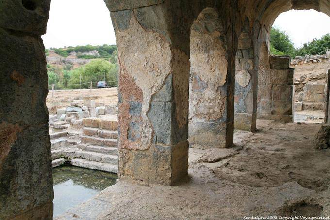 Fordongianus, Terme Romane, perspective sur les bains - Sardaigne