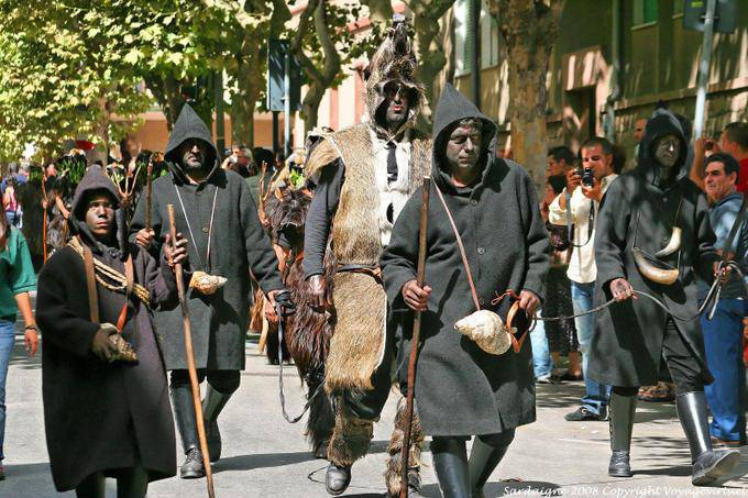 Nuoro, Festa del Redentore, chasseurs de Barbagia, l'homme sanglier - Sardaigne