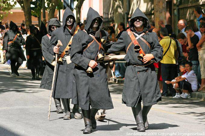 Nuoro, Festa del Redentore, mineurs de Barbagia - Sardaigne