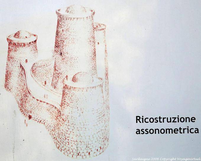Nuraghe Santu Antine, ricostruzione assonometrica - Sardaigne