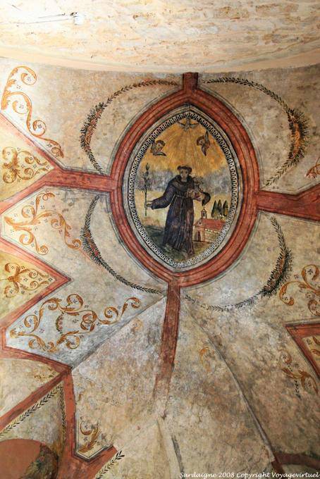 Santa Giusta, détail d'une peinture, Basilica Romanica Santa Justa - Sardaigne