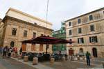 Alghero, piazza Teatro Placa del Bisbe, Sardaigne.