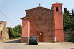Bosa, église rouge de Sant'Antonio Extramuros, Sardaigne.