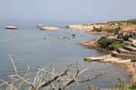 La côte dans les environs de Cabras, Sardaigne.