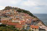 Castelsardo, panorama vue depuis le nord, Sardaigne.