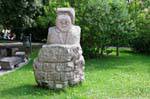 Chiaramonti, statue du jardin public Paoloine Sale, Sardaigne.