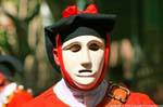 Nuoro, Festa del Redentore, Maschere Mamoiada, visage sans regard, Sardaigne.
