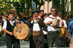 Nuoro, Festa del Redentore, Tamburinos de Gavoi, joueur de flutiau, Sardaigne.