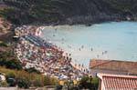 Santa Teresa di Gallura, plage bondée, Sardaigne.