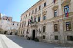 Sassari, via Santa Catarina, bâtiment officiel, Sardaigne.