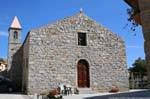 Trinita Agultu, vue de l'arrière de la chiesa Ss. Trinita, Sardaigne.