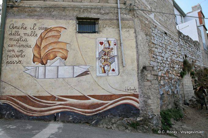 Orgosolo, le voyage de mille miles commence par une petite étape, Fortunato, murales - Sardaigne