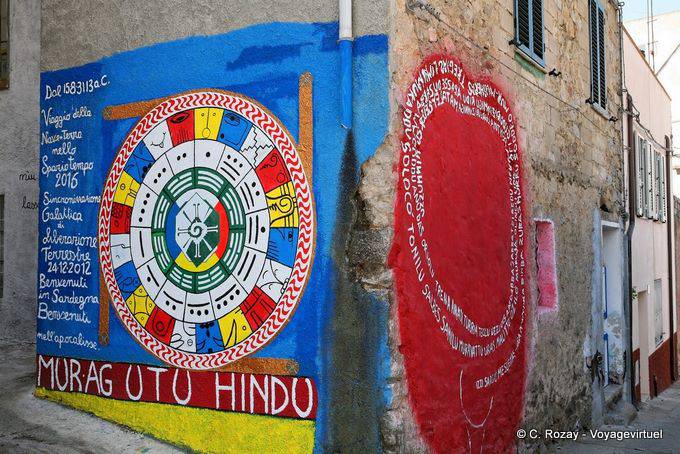 Orgosolo, bienvenue à l'apocalypse, Murag Utu Hindu, murales - Sardaigne