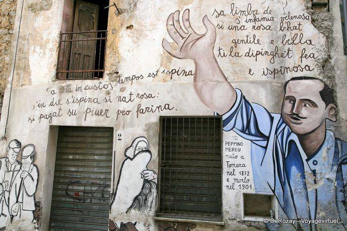 Orgosolo, Peppino Mereu, murales, Via Lamarmora - Sardaigne