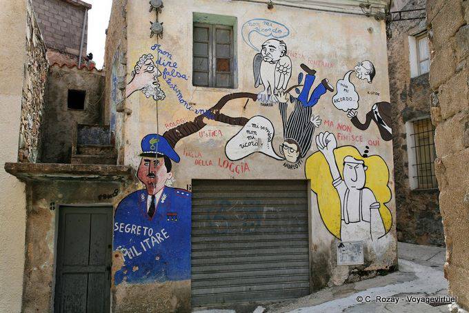 Orgosolo, rumeurs et secret militaire, murales - Sardaigne