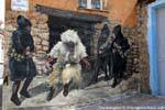 Fonni, les peintures murales de Vico Parrochia, Sardaigne.
