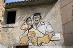 Orgosolo, le chevrier, Via Tiziano, murales, Sardaigne.