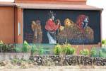Tinnura, les Mamuthones, murales, Sardaigne.