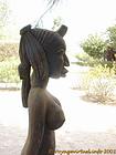 Tête de femme en bois, sculpture, Senegal.