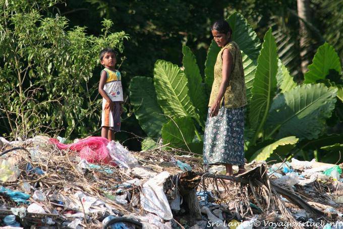 Dans les ordures, Bentota, Beruwela - Ceylan Sri Lanka