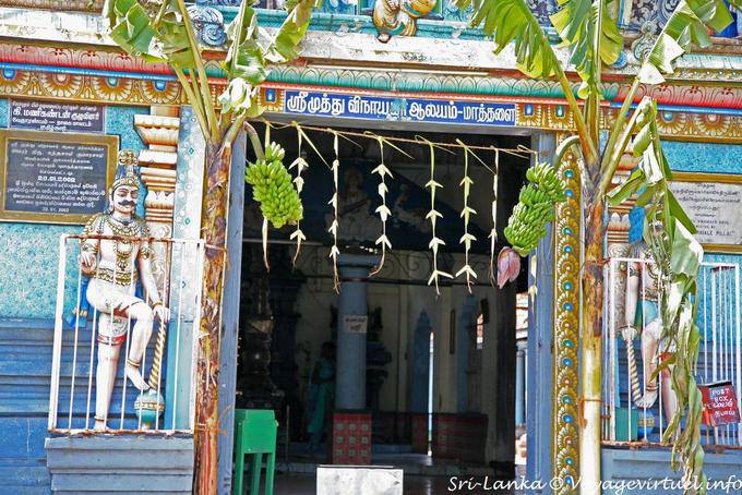 Entrée aux bananiers, Hindu Temple Matale - Ceylan Sri Lanka