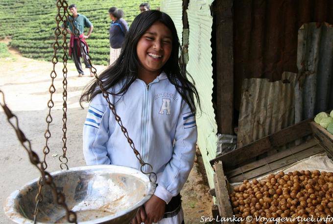 Partie de rigolade au marché paysan de Nuwara Eliya - Ceylan Sri Lanka