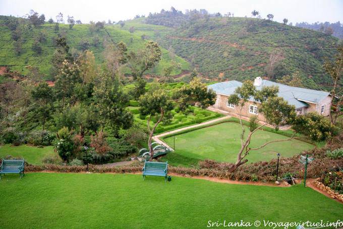 Panorama depuis l'hôtel, Tea Factory, Nuwara Eliya - Ceylan Sri Lanka