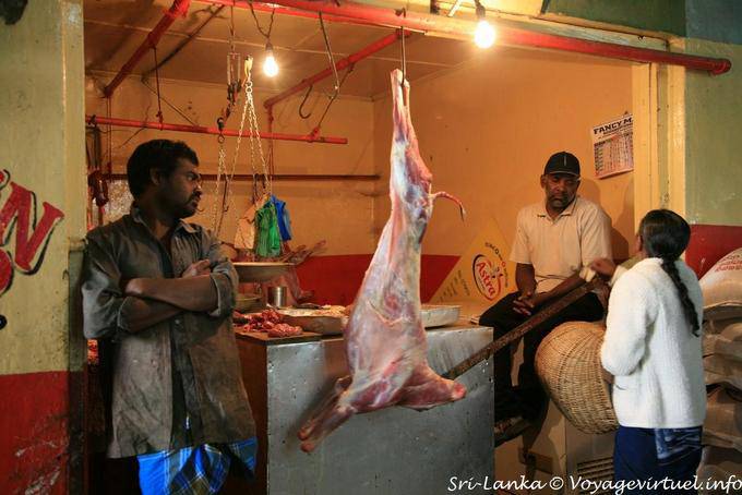 Animal de boucherie au crochet, Market Nuwara Eliya - Ceylan Sri Lanka