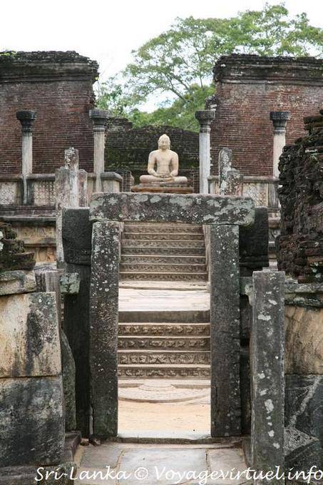 Temple du Vatadage vu de l'extérieur, Polonnaruwa - Ceylan Sri Lanka