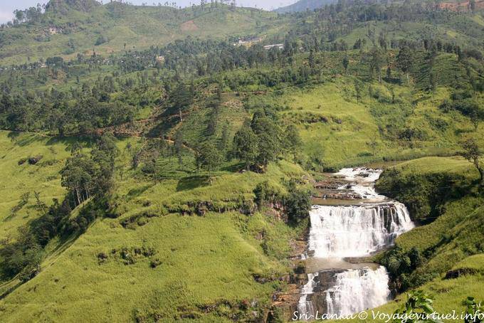 Chutes cascades de St Clair dans les environs de Nuwara Eliya - Ceylan Sri Lanka