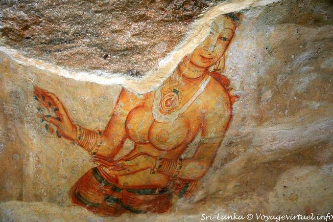 Bracelets et collier d'une apsara, Sigirîya - Ceylan Sri Lanka