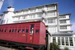 Vieux wagon-restaurant devant Heritance Tea Factory, Nuwara Eliya, Ceylan Sri Lanka.