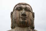 Visage de bouddha dans le Vatadage, Polonnaruwa, Ceylan Sri Lanka.