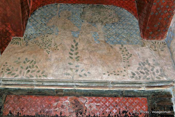 Peinture dans la chambre du Duc, Château de Chillon - Suisse