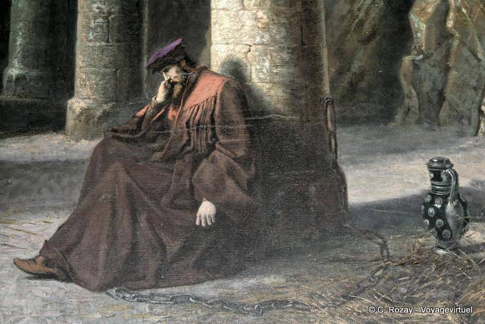 Bonivard en prison (tableau), Château de Chillon, Montreux - Suisse